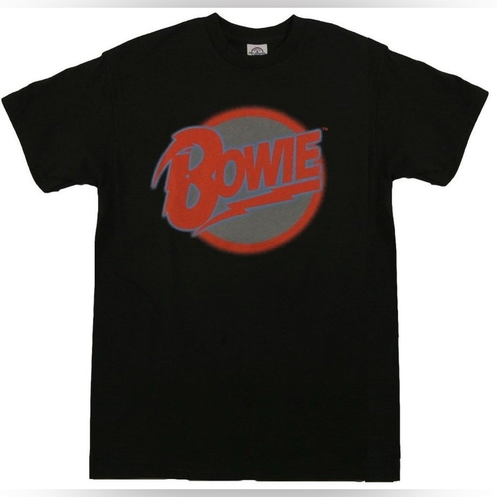 NEW SMALL David‎ Bowie Black With Red Graphic T-Shirt